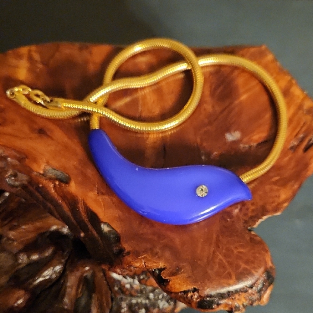 Purple Bird Slider Necklace